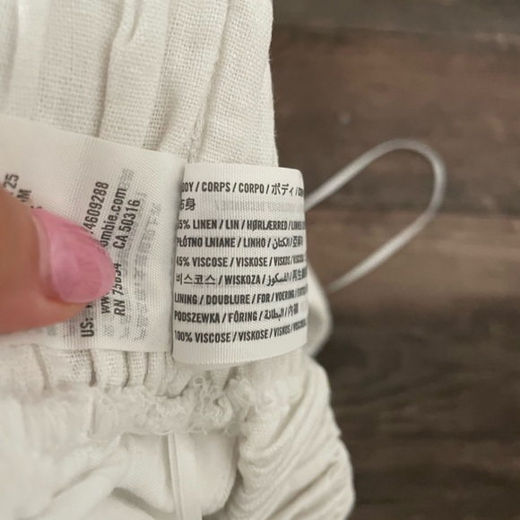 NWT Abercrombie & Fitch Linen Blend Cropped Scrunchie Top - Picture 8 of 9